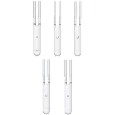 Точка доступа Ubiquiti UniFi UAP-AC-M-5 5-pack (AC1200, 2x2 MIMO, 1x10/100/1000 Mbps, PoE, MESH, без адаптеров питания)
